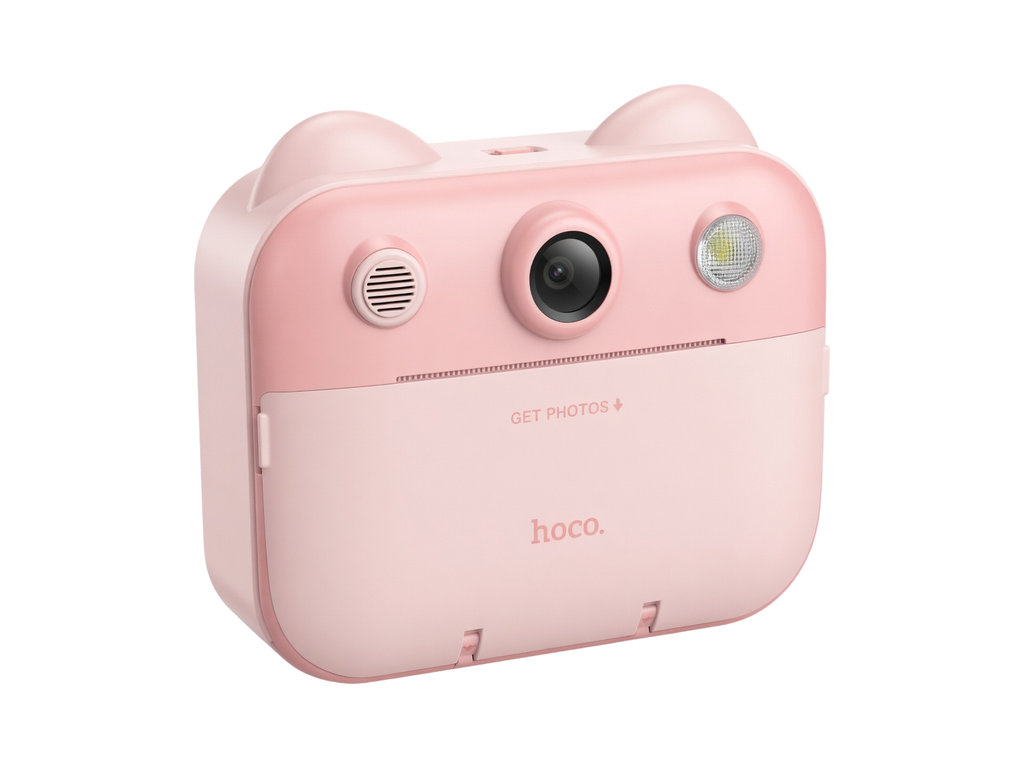 Камера дитяча Hoco DV204, термодрук 57мм, дисплей 2.4", слот TF до 64GB, 1200mAh, колір рожевий