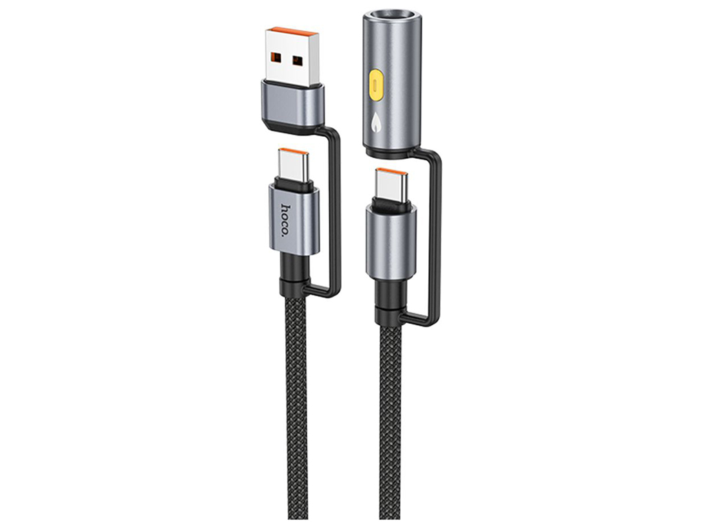 Кабель USB Hoco U138 USB/USB-C to USB-C/Cigarette Lighter 1,2м Цвет Черный