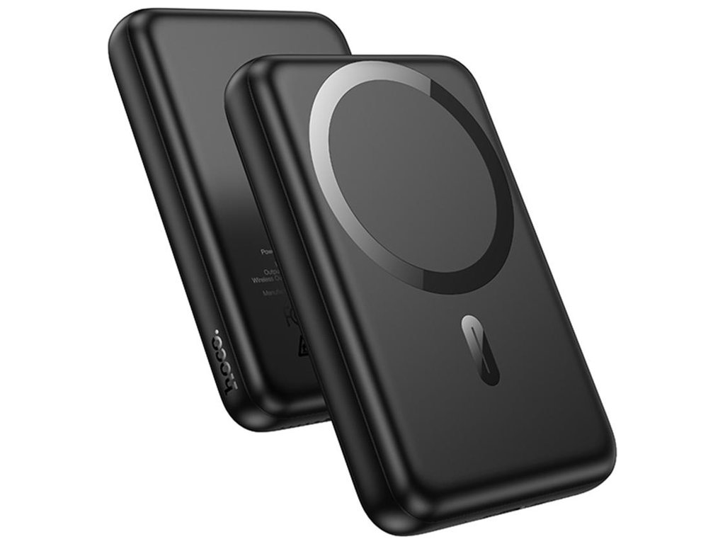 Power Bank Hoco J141 Grace, PD20W, 10000mAh, магнітний, бездротова зарядка, пластик, колір чорний