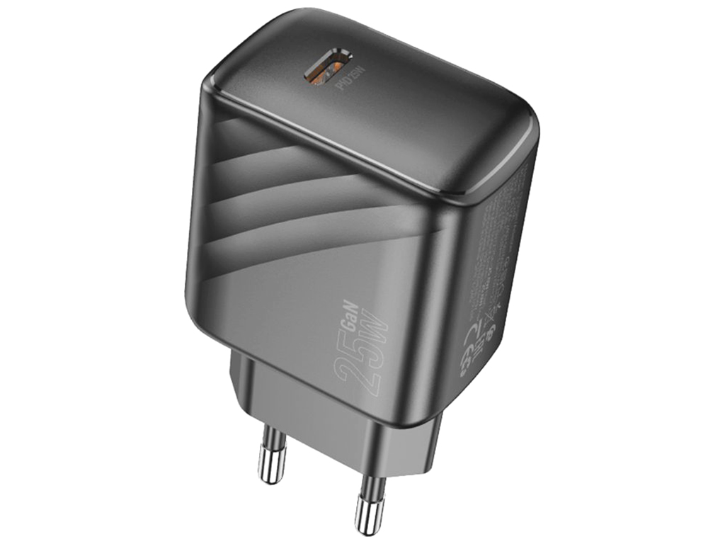 Сетевое зарядное устройство Hoco CS24A 1USB-C PD/QC 25W, цвет черный