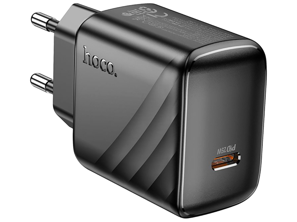 Сетевое зарядное устройство Hoco CS24A 1USB-C PD/QC 25W, цвет черный