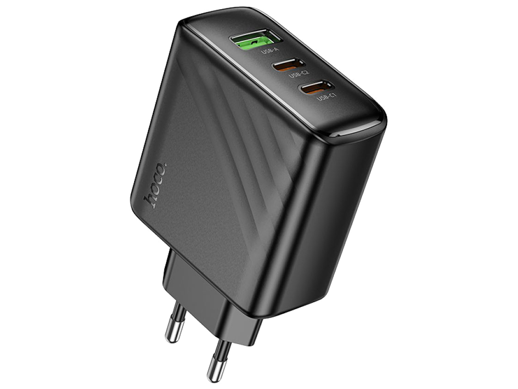 Мережевий зарядний пристрій Hoco CS26A 2USB-C/1USB PD/QC 45W, колір чорний
