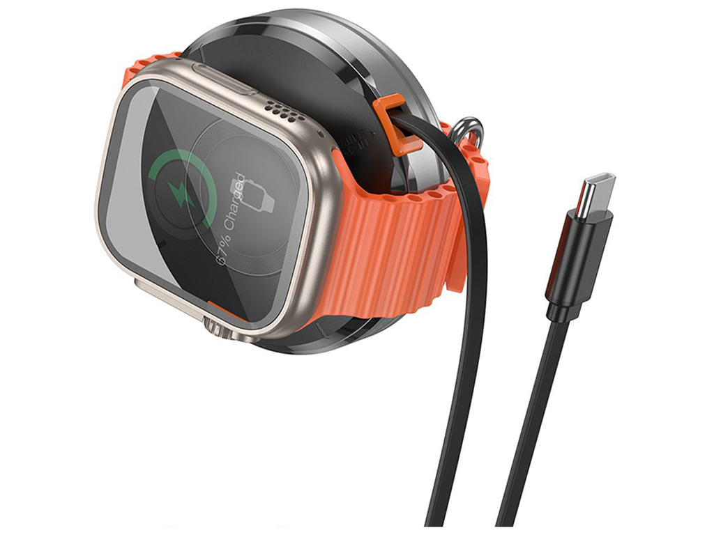 Беспроводное Зарядное Устройство Hoco CQ18 2-in-1 15W Magnetic (iWatch) Цвет Серебристый