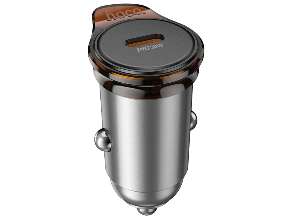 Авто Зарядное Устройство Hoco NZ16 1USB-C QC/PD30W Цвет Серый