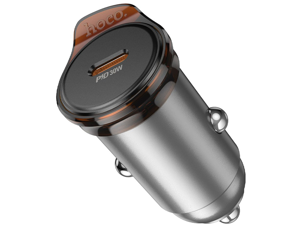 Авто Зарядное Устройство Hoco NZ16 1USB-C QC/PD30W Цвет Серый