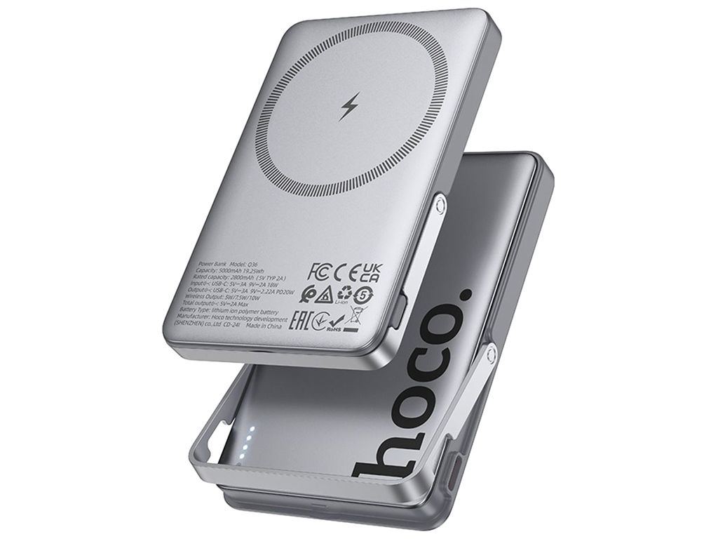 Универсальная мобильная батарея Power Bank Hoco Q36 Sunlight PD20W, 5000mAh, цвет серый