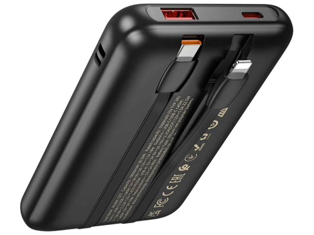 Универсальная мобильная батарея Power Bank Hoco Q37 Graceful, 10000mAh, цвет черный