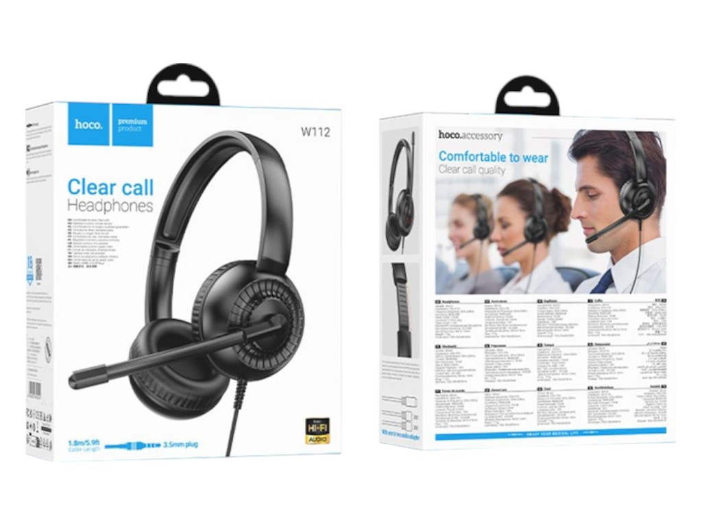 Игровые наушники Hoco W112 Pure, черный