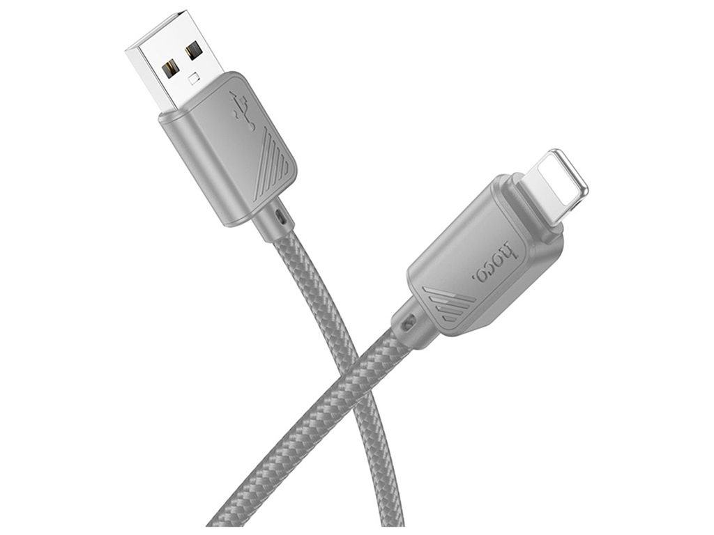 Кабель USB Hoco X113 Lightning 2.4A Колір Сiрий