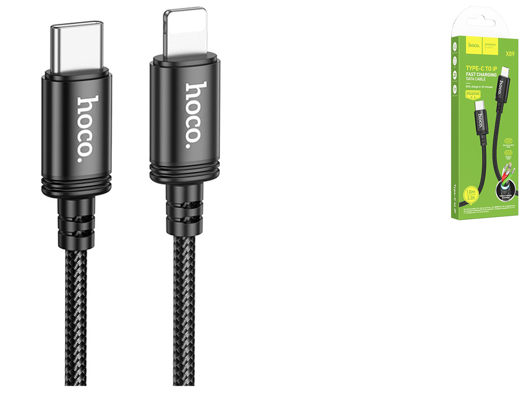 Кабель USB Hoco X89 Type-C to Lightning PD27W 2m Цвет Черный