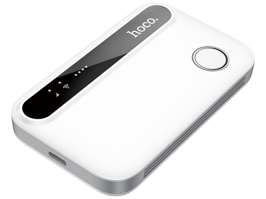 Модем Hoco HI41, WiFi 2.4ГГц, швидкість до 150Мбіт/с, 4G LTE, micro SIM, акумулятор 1200мАч, білий