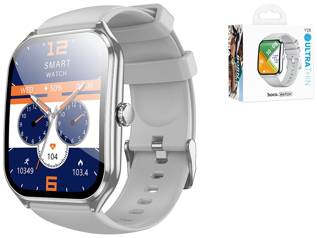 Смарт Часы Hoco Y28 Smart sports watch Цвет Серебристый