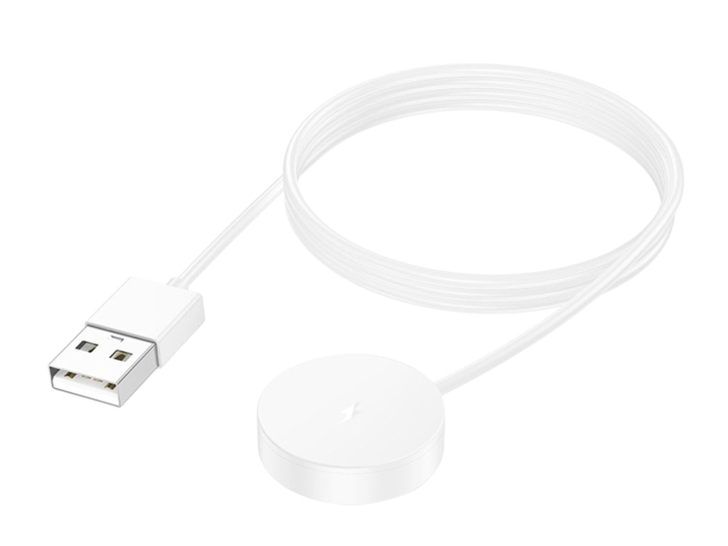 Кабель зарядки для годинника Hoco Y29, USB-A, силіконовий, 60 см, колір білий