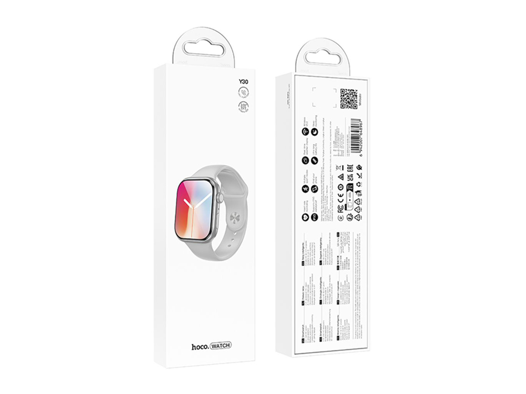 Смарт годинник Hoco Y30, bluetooth 5.0, ip67, 220mAh, колір сірий