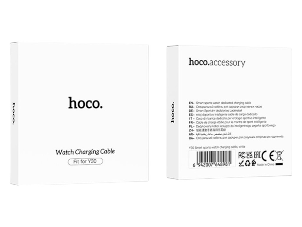 Кабель зарядки для часов Hoco Y30, белый