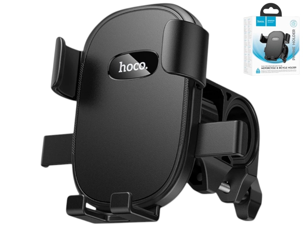 Велотримач Hoco H85, для смартфонів 6-7", кріплення на кермо 18-32 мм, ABS, силікон, колір чорний