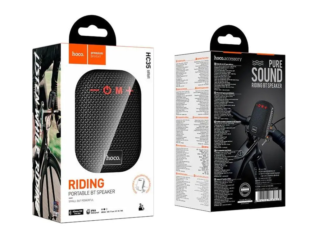 Колонка Hoco HC35, 5Вт, Bluetooth 5.4, 500mAh, Type-C, пластик, 70×97×50мм, цвет черный