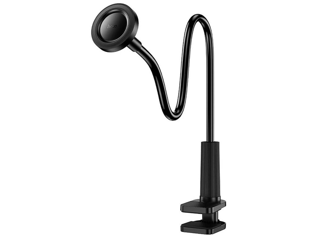 Держатель на прищепке Hoco HD13 Ring Magnetic, для смартфонов/планшетов 4.5–7", пластик, цвет черный