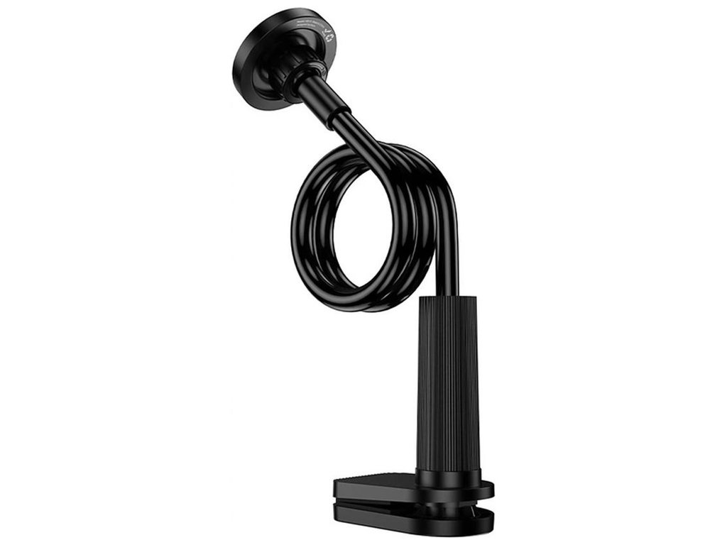 Держатель на прищепке Hoco HD13 Ring Magnetic, для смартфонов/планшетов 4.5–7", пластик, цвет черный