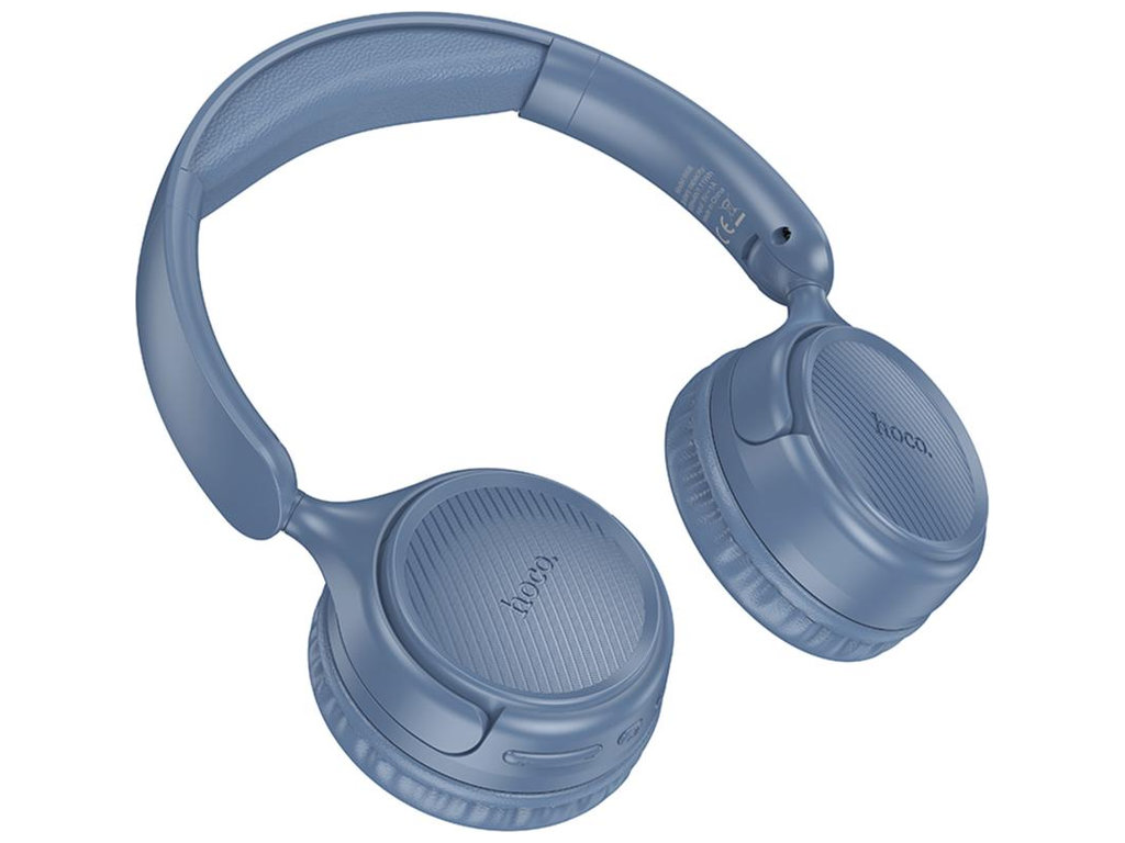 Блютуз стерео гарнитура Hoco W66, складные, bluetooth 5.4, type‑c/aux, 300mAh, цвет синий