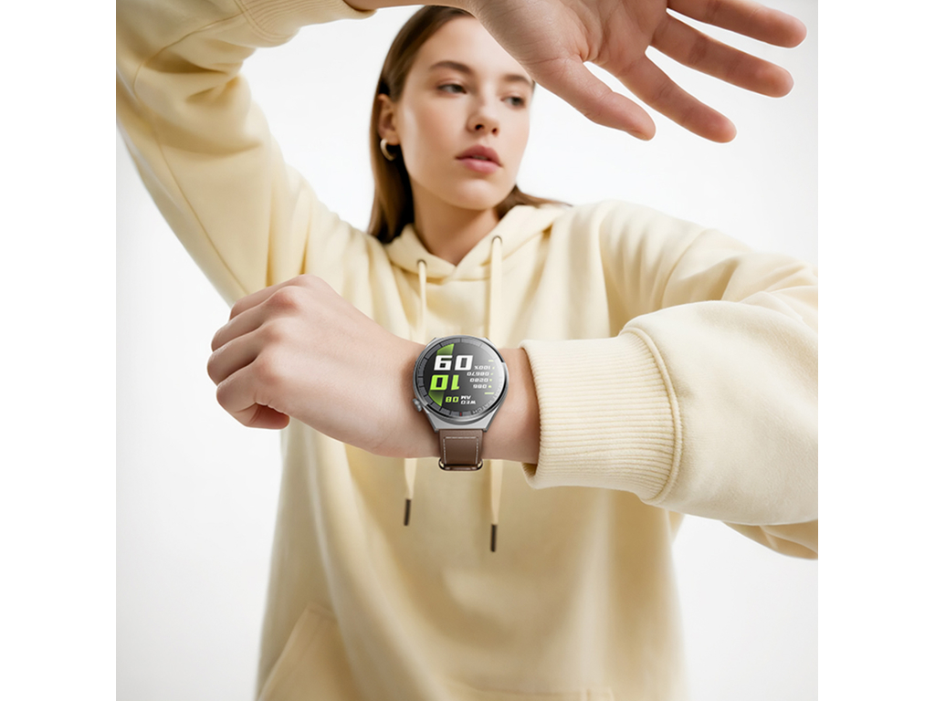 Смарт-годинник Hoco Y35, Bluetooth 5.3, 250мАч, TFT дисплей, пластик, шкірозамінник, 100×100×65мм