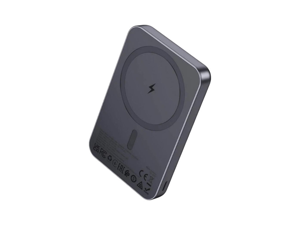 Power Bank Hoco J160 Original, 5000mAh, магнітний, бездротова зарядка, пластик, колір сірий
