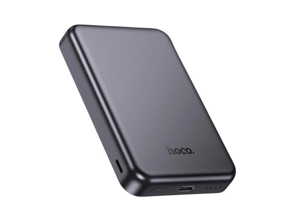 Power Bank Hoco J160 Original, 5000mAh, магнітний, бездротова зарядка, пластик, колір сірий