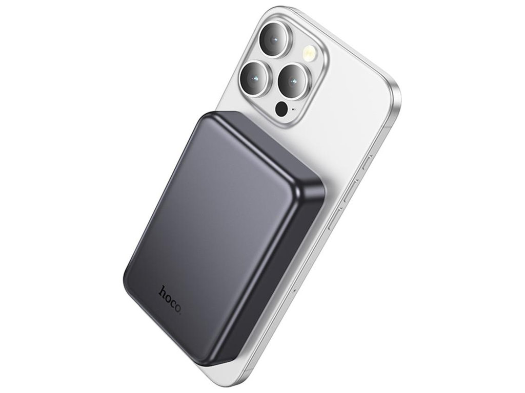 Power Bank Hoco J160A Original, PD20W, 10000mAh, магнітний, бездротова зарядка, ABS+PC, сірий