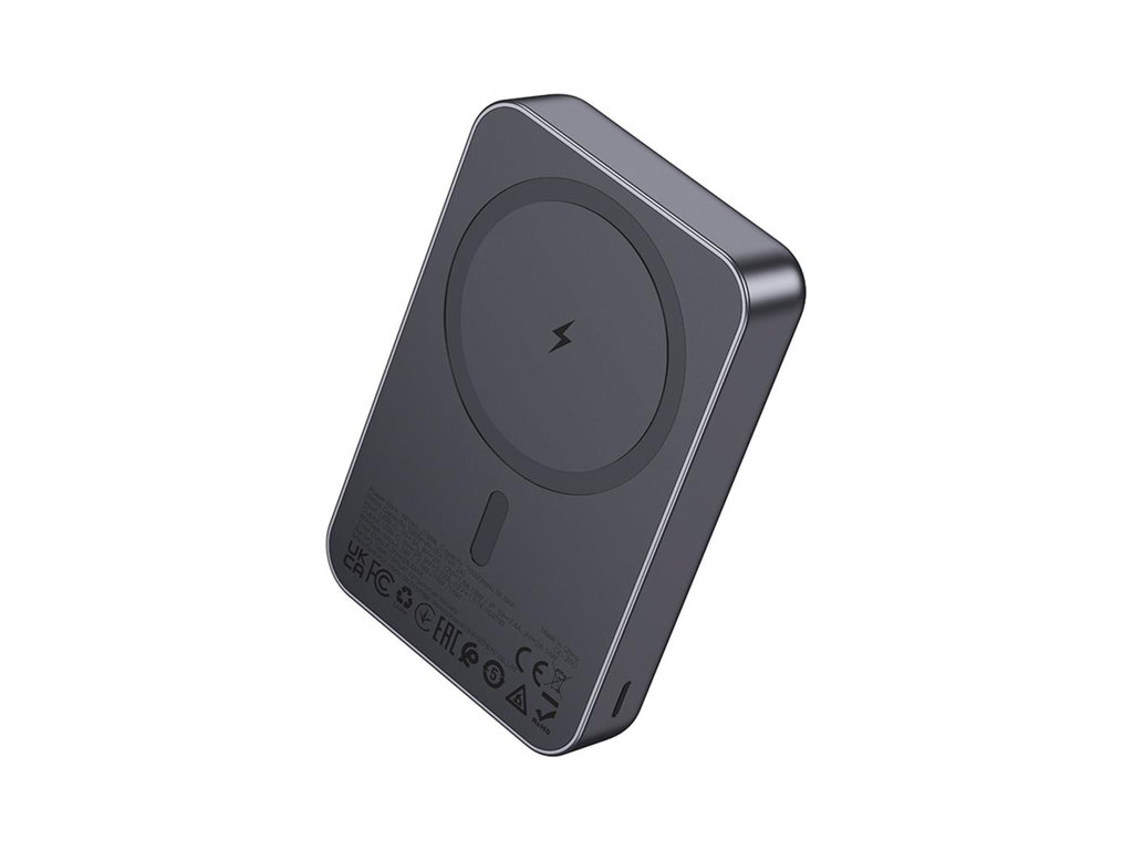 Power Bank Hoco J160A Original, PD20W, 10000mAh, магнітний, бездротова зарядка, ABS+PC, сірий