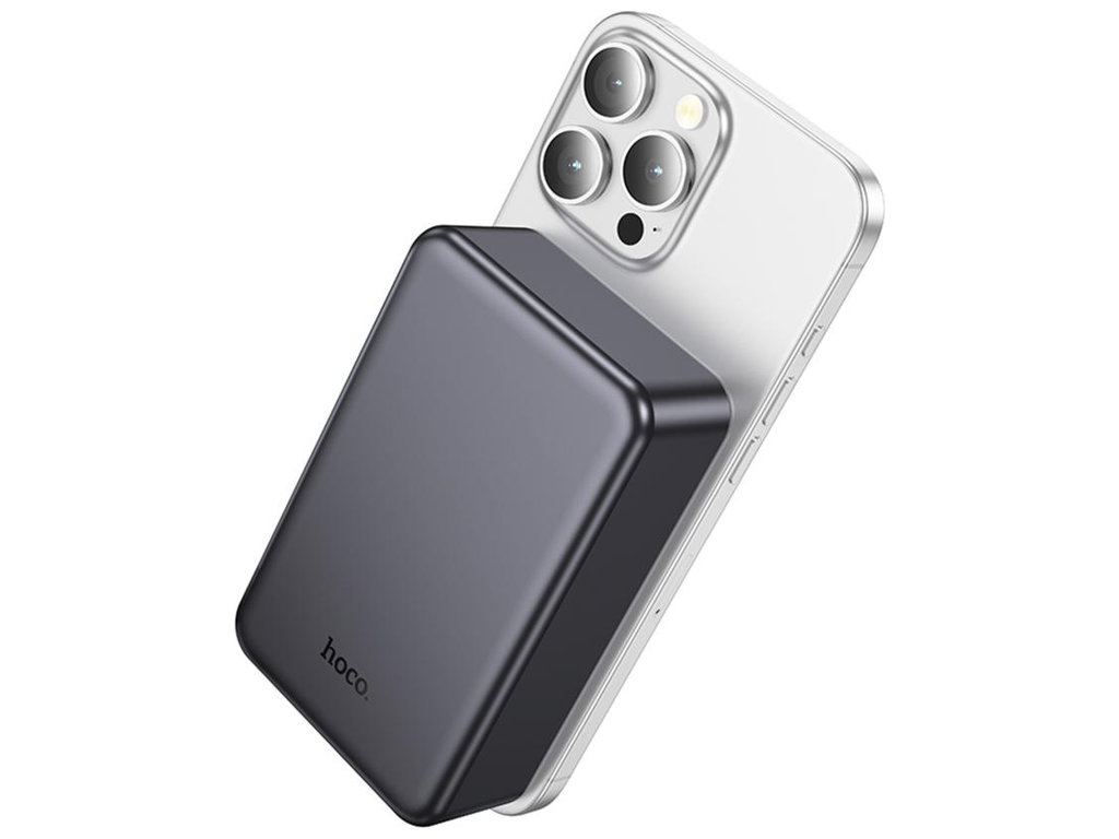 Power Bank Hoco J160B Original, PD20W, 20000mAh, магнитный, беспроводная зарядка, ABS+PC, цвет серый