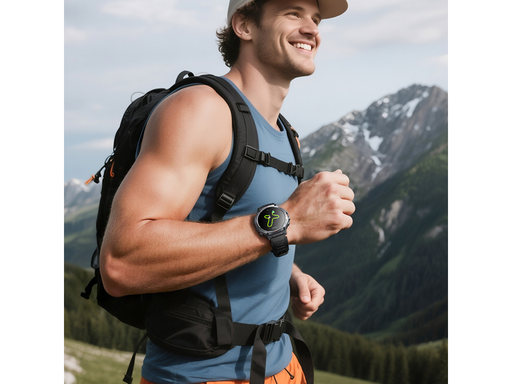 Смарт-часы Hoco Y37, Bluetooth 5.3, GPS, AMOLED дисплей, 520мАч, алюминиевый сплав, цвет черный