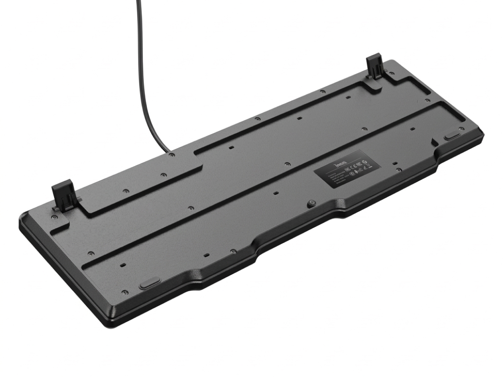 Клавиатура и мышь Hoco DI50, проводные, USB, 104 клавиши, мембранные, DPI 1200, ENG/RU, цвет черный