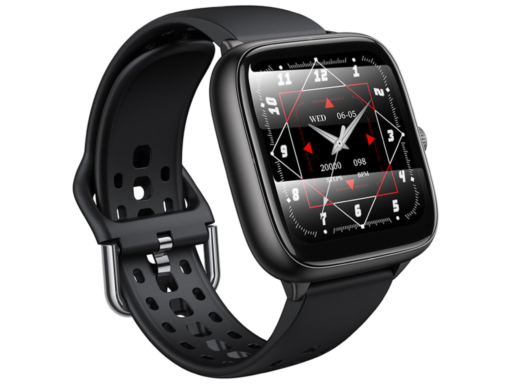 Смарт-годинник Hoco Y36, Bluetooth 5.3, 200мАг, TFT дисплей, цинковий сплав, силікон, колір чорний