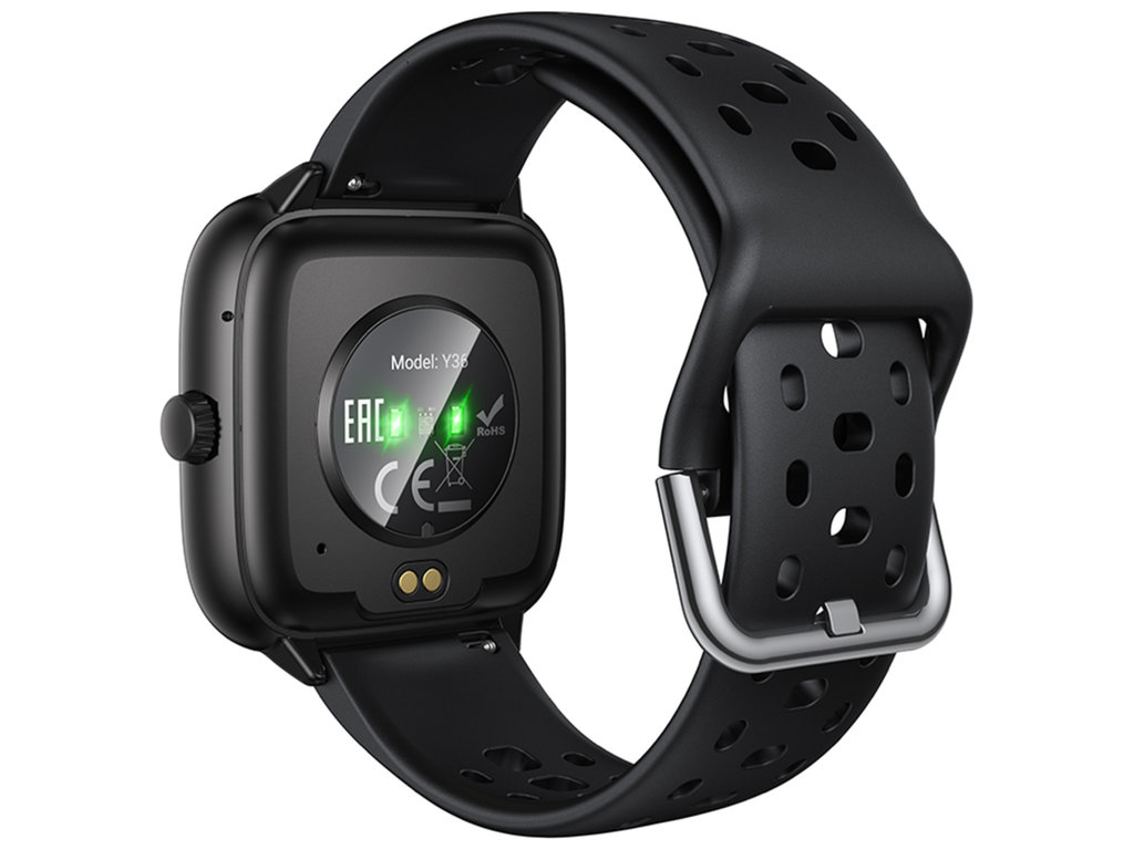 Смарт-годинник Hoco Y36, Bluetooth 5.3, 200мАг, TFT дисплей, цинковий сплав, силікон, колір чорний