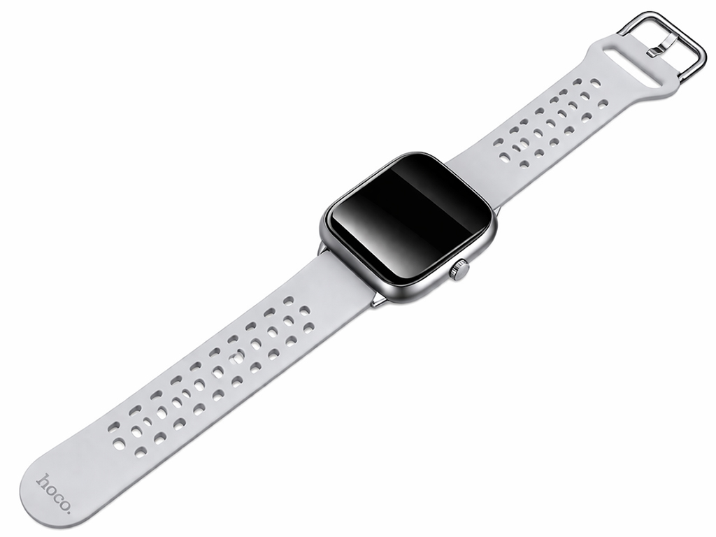 Смарт-годинник Hoco Y36, Bluetooth 5.3, 200мАг, TFT дисплей, цинковий сплав, силікон, колір срібло