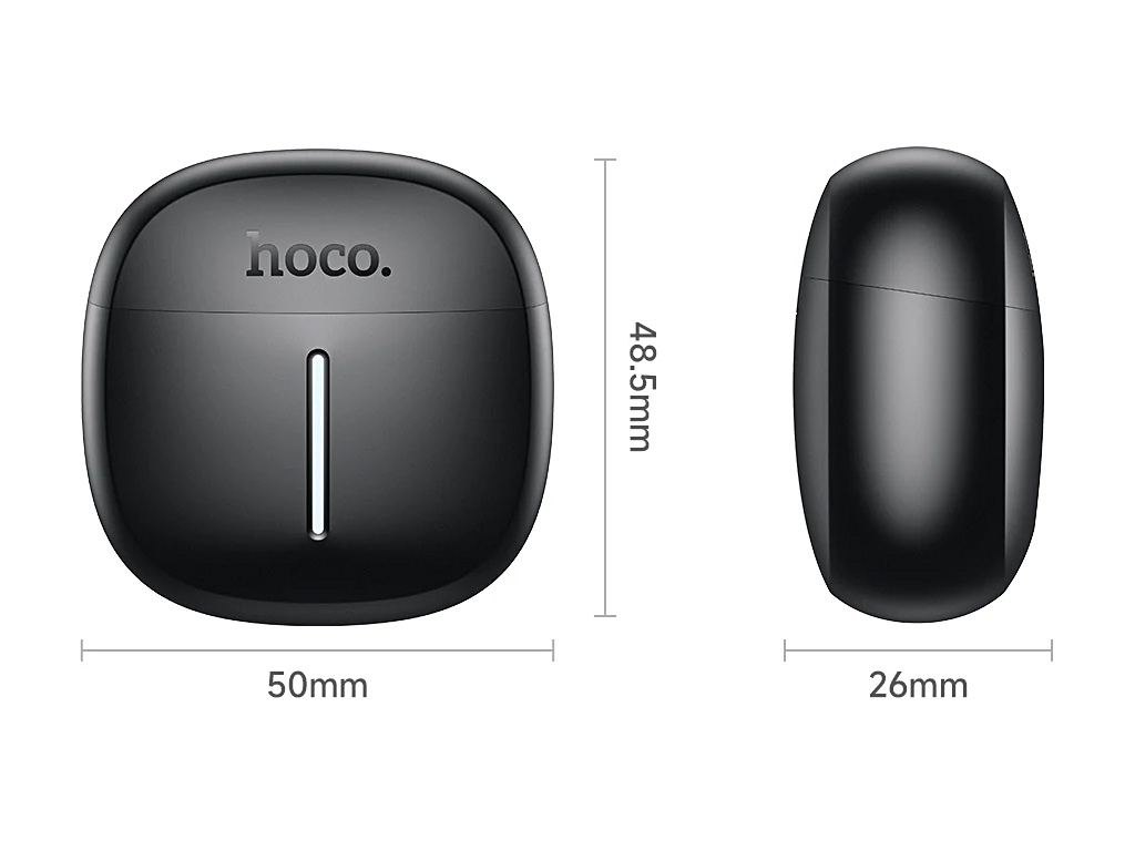 Беспроводные наушники Hoco EQ33 Bluetooth 5.4 TWS, сенсор, кейс 300mAh, Type-C, черные