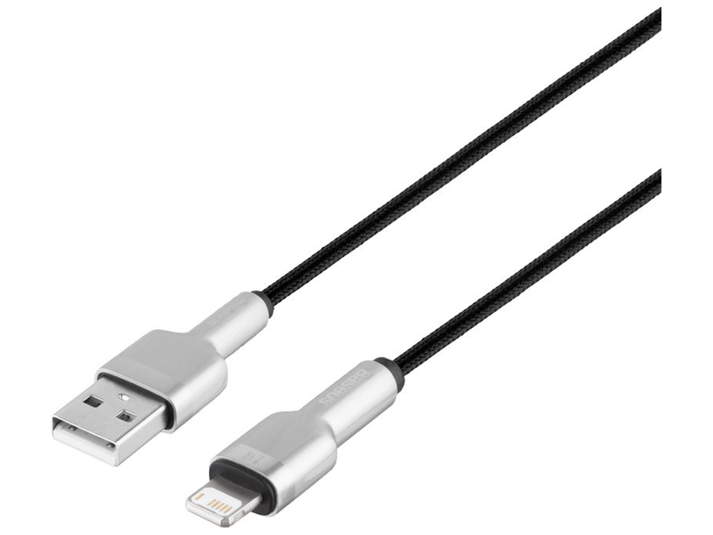 Кабель USB Baseus USB to Lightning 2.4A CALJK-A Цвет Чёрний, 01