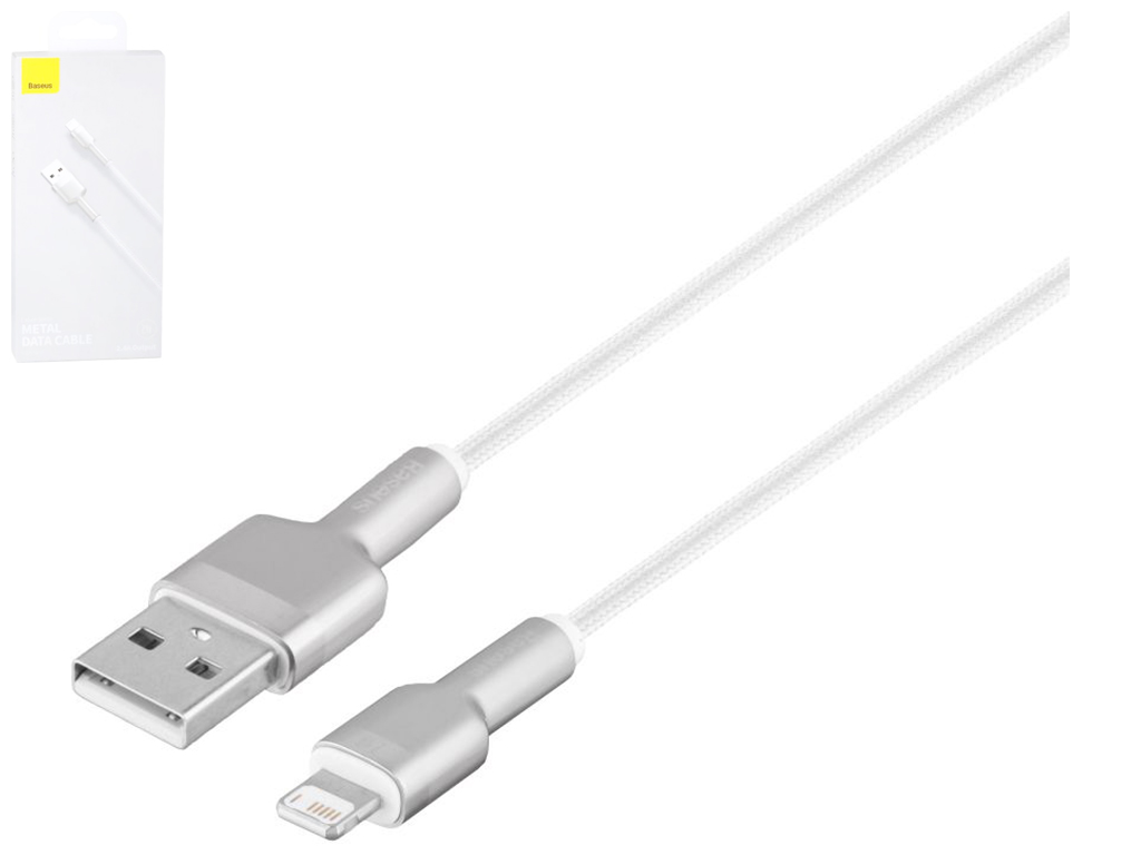 Кабель USB Baseus USB to Lightning 2.4A CALJK-A, Белый