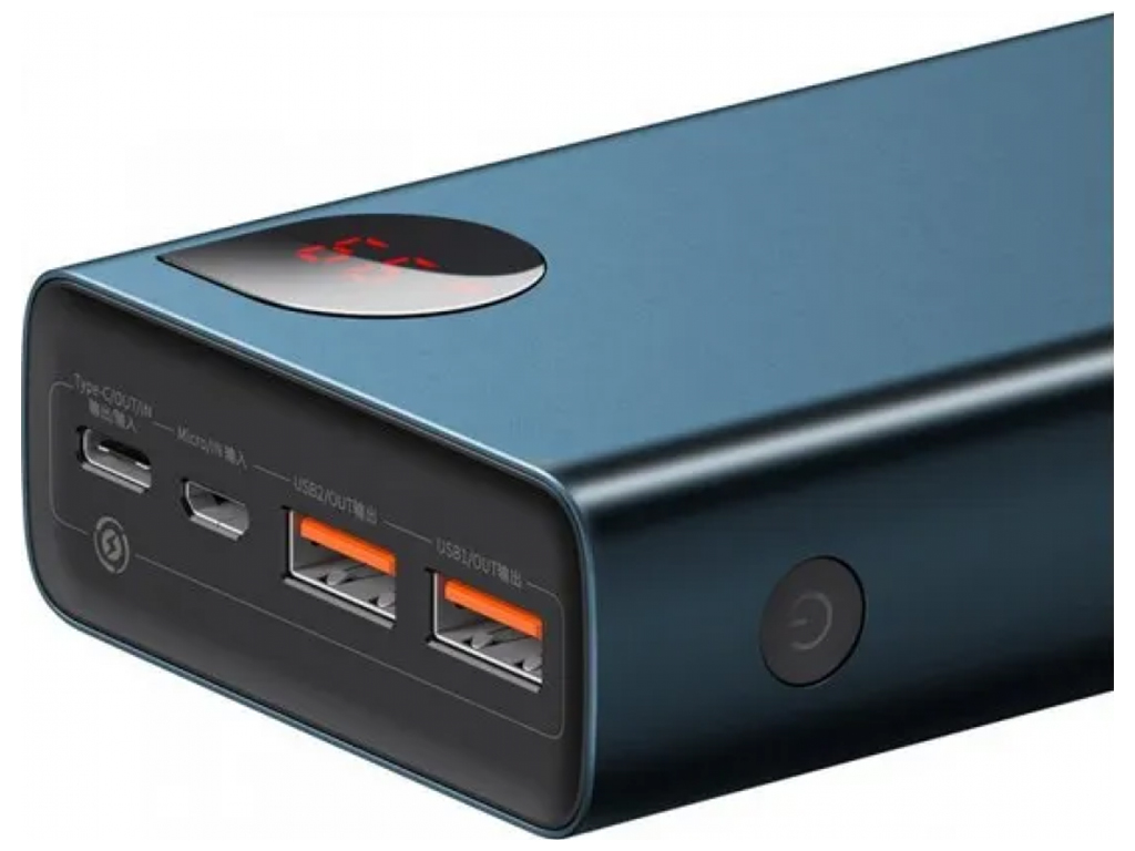 Power Bank Baseus Adaman Metal 65W 20000 mAh (PPIMDA-D) Цвет Синий, 03