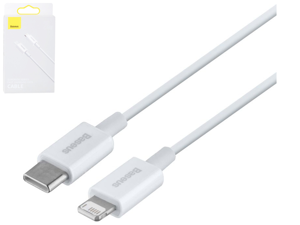 Кабель USB Baseus Type-C to Lightning PD 20W 2m CATLYS-C, Белый