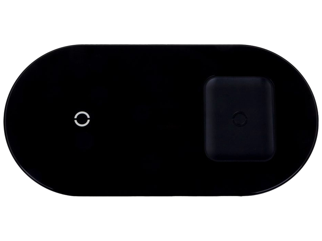 Бездротовий зарядний пристрій Baseus Simple 2in1 For Phones+Pods 15W WXJK 3.0A Колір Чорний, 01
