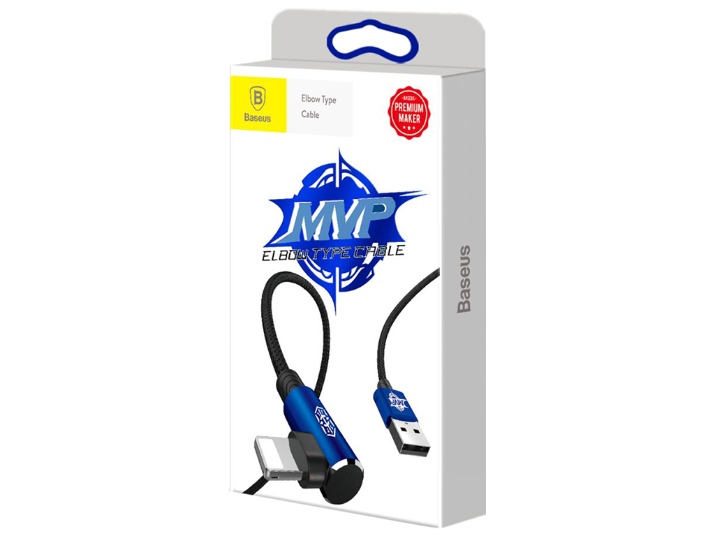 Кабель USB Baseus MVP Elbow CALMVP Lightning 2A 1m, Синий