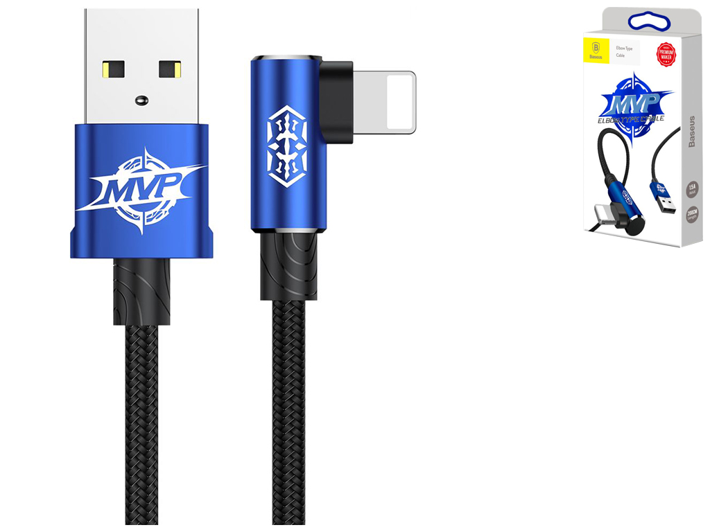 Кабель USB Baseus MVP Elbow CALMVP Lightning 1.5A 2m, Синий