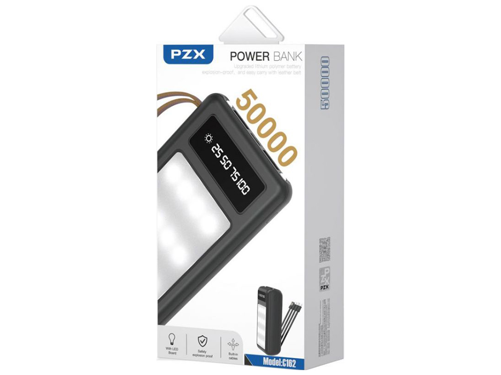 Універсальна Мобільна Батарея Kingleen PZX C162 50000 mAh Колір Чорний