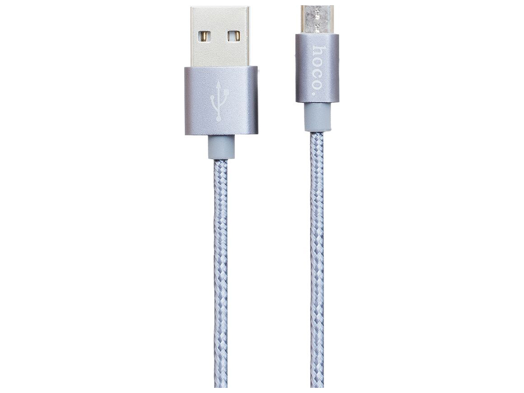 Кабель USB Hoco X2 Knitted Micro Цвет Серый