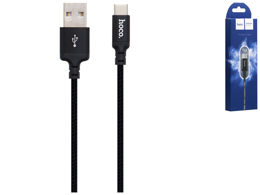 Кабель USB Hoco X14 Times Speed Type-C, Чёрный