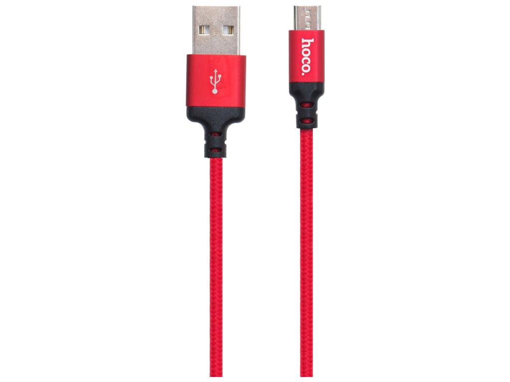 Кабель USB Hoco X14 Times Speed Micro 2m Цвет Красно-Чёрный