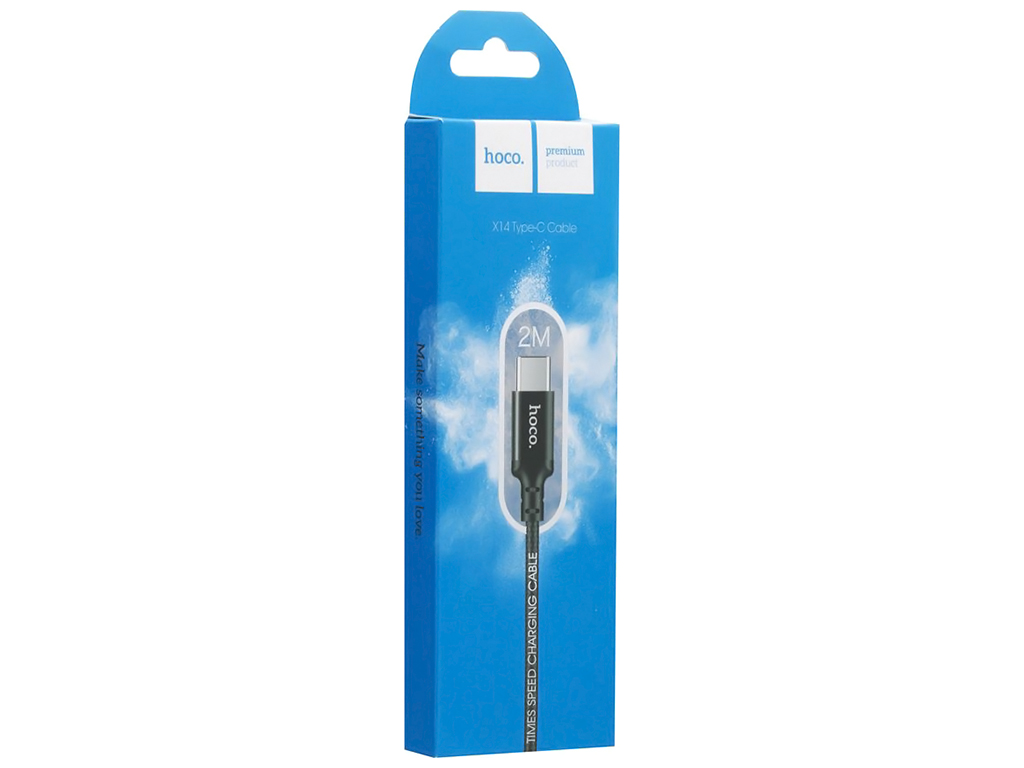 Кабель USB Hoco X14 Times Speed Type-C 2m, Чёрный