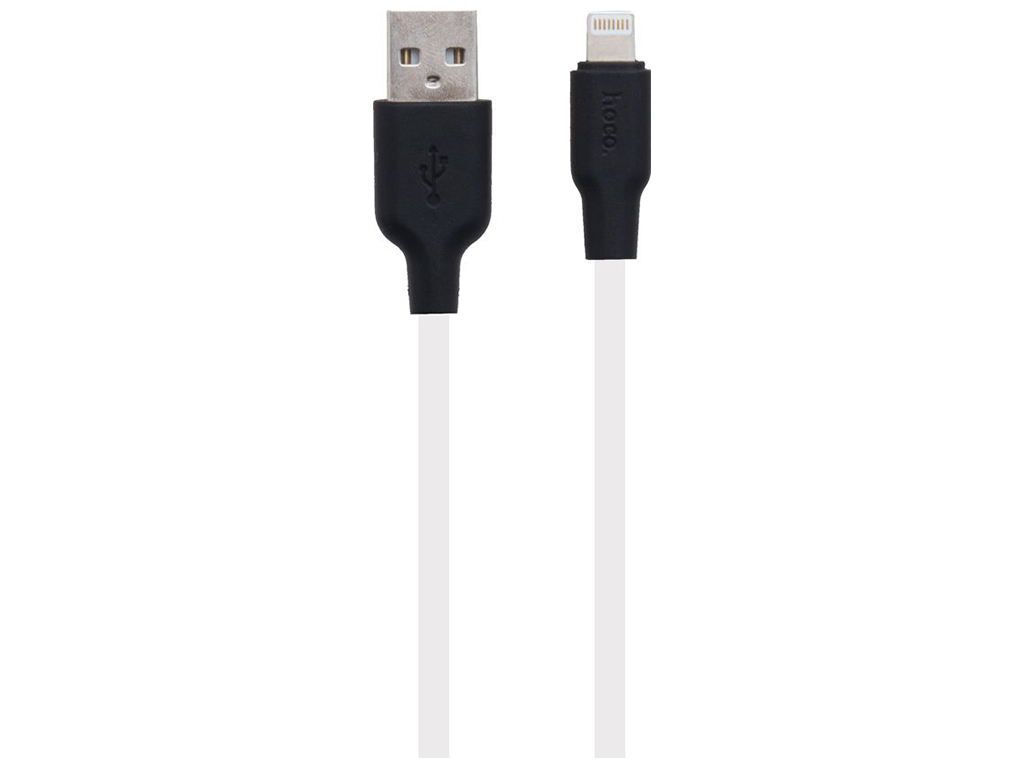 Кабель USB Hoco X21 Silicone Lightning Цвет Чёрно-Белый