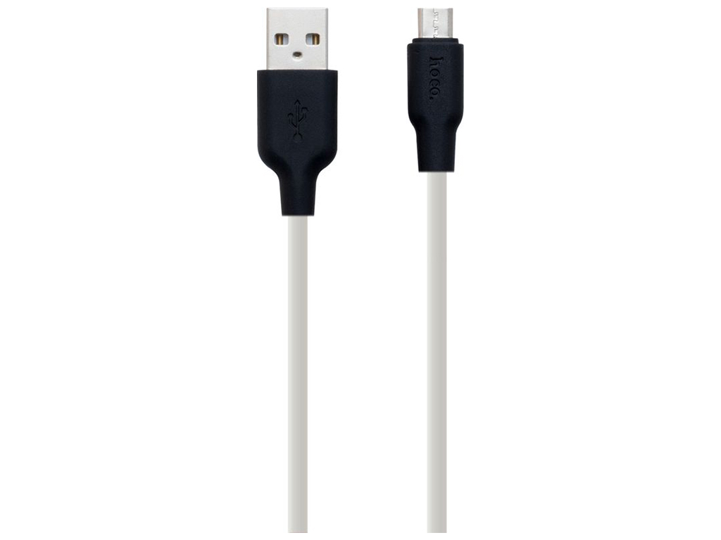 Кабель USB Hoco X21 Silicone Micro Цвет Чёрно-Белый